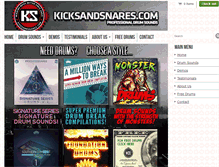 Tablet Screenshot of kicksandsnares.com